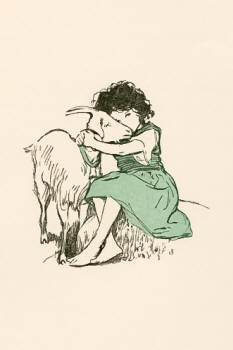Heidi Hugging A Goat